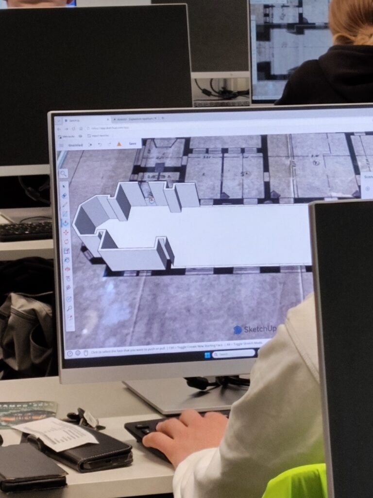 Esimerkki tilan 3D-mallinnuksesta.